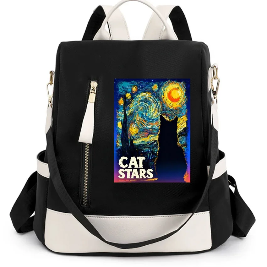 Waterproof Women Backpack Black Cat Starry Sky Night Printed Anti-theft Backpack Woman Fashion School Bags High Quality Backpack
Waterproof Women Backpack Black Cat Starry Sky Night Printed Anti-theft Backpack Woman Fashion School Bags High Quality Backpack