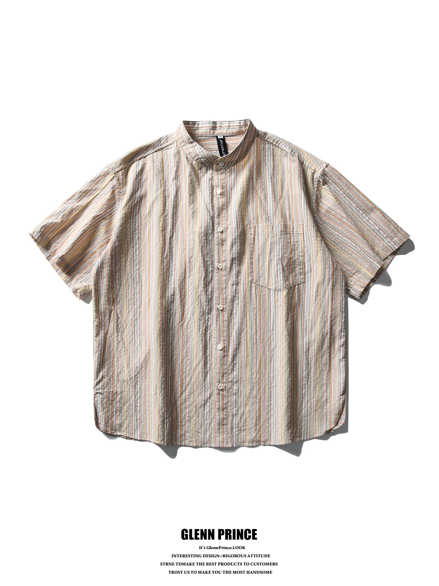 Lightweight Breathable Casual Short Sleeve Striped Shirt Men's Summer Slim Fit Polyester Cotton Blend Printed T-Shirt
Lightweight Breathable Casual Short Sleeve Striped Shirt Men's Summer Slim Fit Polyester Cotton Blend Printed T-Shirt