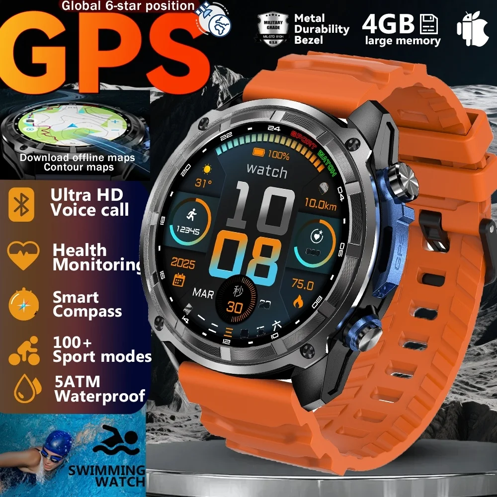 2025 New T-Rex Tactical Smartwatch Built-in GPS Offline Map 4GB Memory 5ATM IP69K Swimming Waterproof Men Militray Smart Bracele
2025 New T-Rex Tactical Smartwatch Built-in GPS Offline Map 4GB Memory 5ATM IP69K Swimming Waterproof Men Militray Smart Bracele