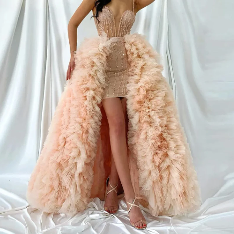 2024 Popular Fluffy Tulle Detachable Skirt Extra Puffy Ruffles Mesh Long Removable Train Wedding Party Overskirt Prom Overlay
2024 Popular Fluffy Tulle Detachable Skirt Extra Puffy Ruffles Mesh Long Removable Train Wedding Party Overskirt Prom Overlay