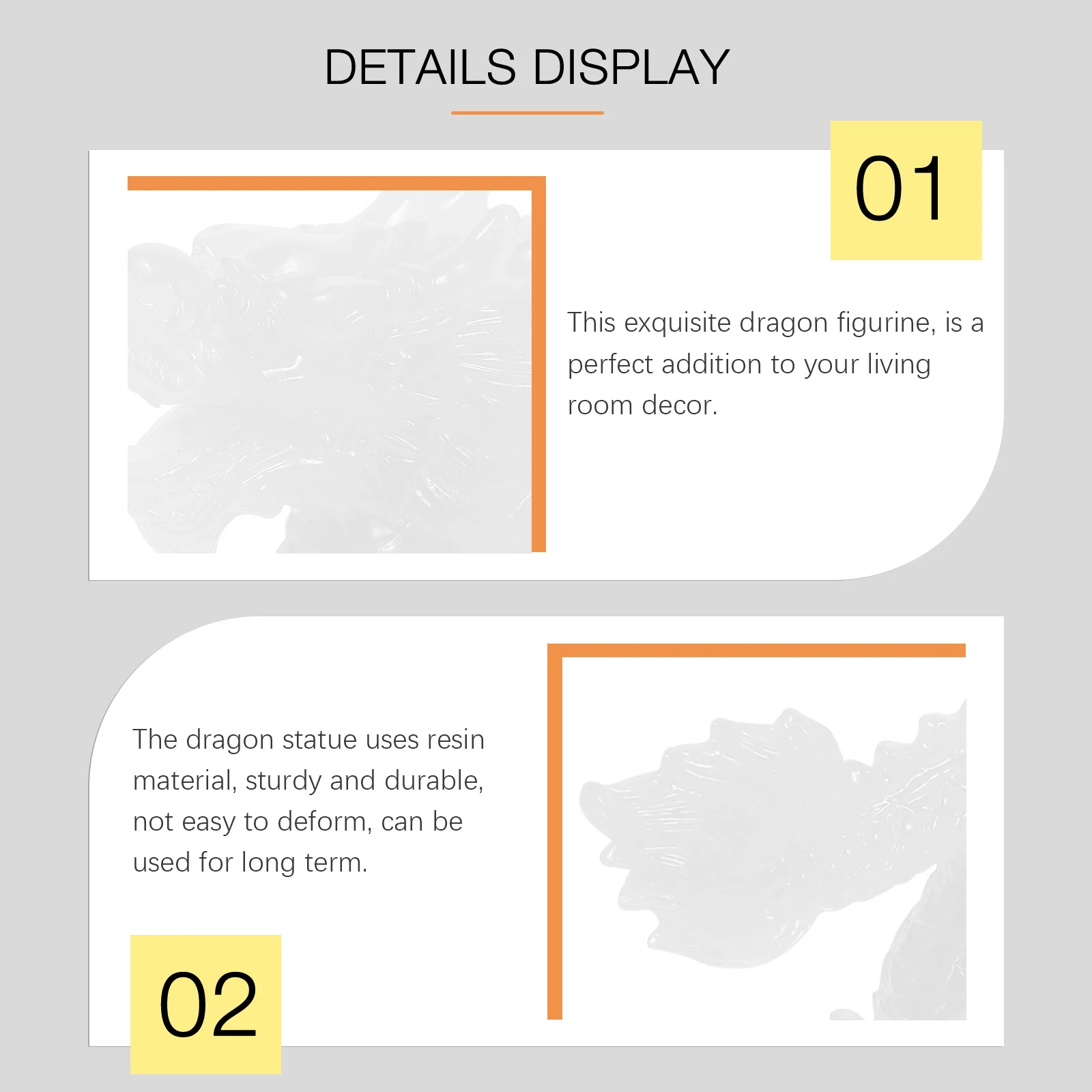 Resin Dragon Statue Chinese Style Home Decor for Desktop Cabinet Indoor Space Elegant Animal Ornament Gift for Collectors
Resin Dragon Statue Chinese Style Home Decor for Desktop Cabinet Indoor Space Elegant Animal Ornament Gift for Collectors