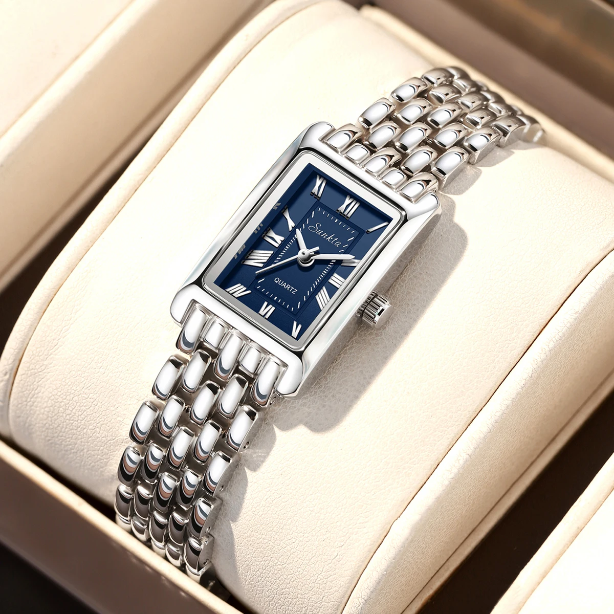 Элегантные женские часы SUNKTA, модные повседневные кварцевые наручные часы с ремешком из нержавеющей стали, роскошные водонепроницаемые винтажные часы для женщин
Элегантные женские часы SUNKTA, модные повседневные кварцевые наручные часы с ремешком из нержавеющей стали, роскошные водонепроницаемые винтажные часы для женщин