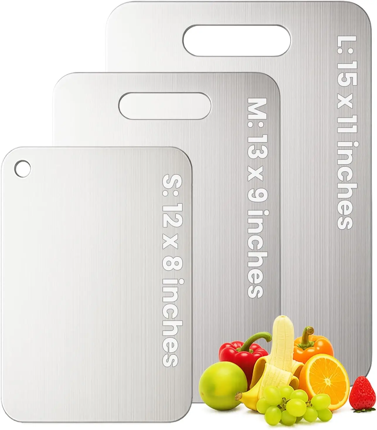 Titanium Cutting Board Set of 3, Double Sided Chopping Boards for Kitchen, Dishwasher Safe, Non Toxic, S M L
Titanium Cutting Board Set of 3, Double Sided Chopping Boards for Kitchen, Dishwasher Safe, Non Toxic, S M L
