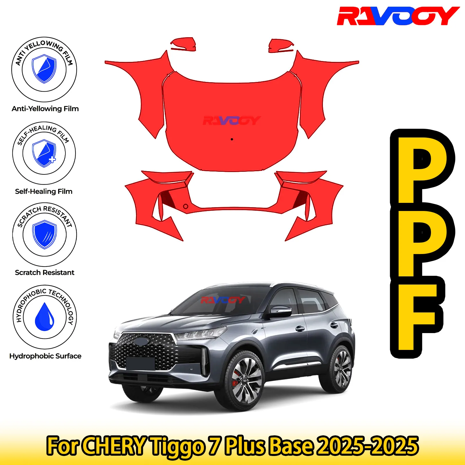 For CHERY Tiggo 7 Plus Base 2025-2025 Glossy Matte Black Precut front PPF Kit Paint Protection Film
For CHERY Tiggo 7 Plus Base 2025-2025 Glossy Matte Black Precut front PPF Kit Paint Protection Film