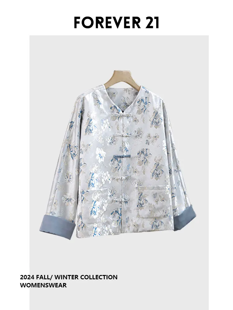 New Chinese Sle Forever 2 Lan Ting Sequence Jaet Retro Satin Embroidery V-ne Button up Top Long Sve Autumn Wear
New Chinese Sle Forever 2 Lan Ting Sequence Jaet Retro Satin Embroidery V-ne Button up Top Long Sve Autumn Wear