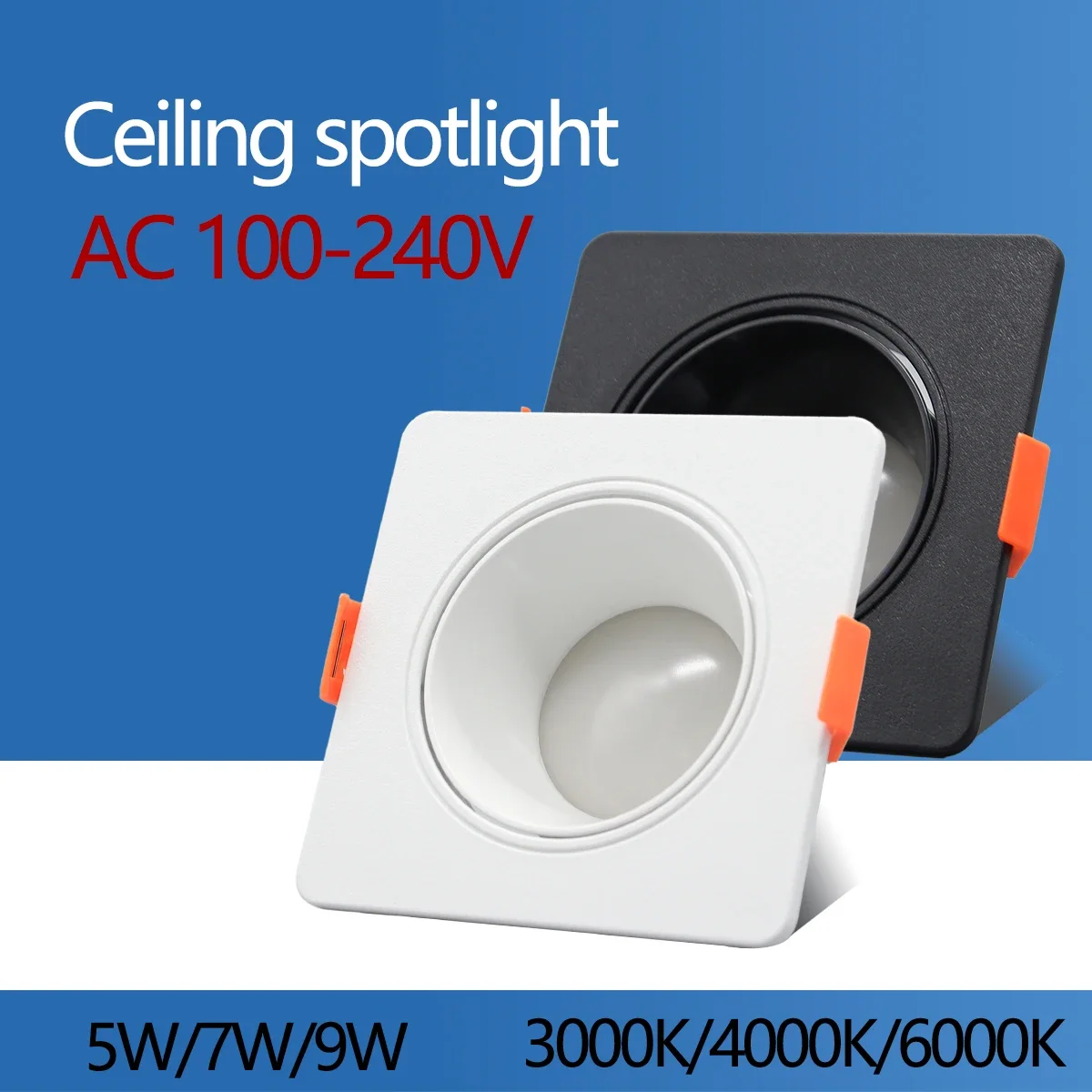 10pcs Downlight Energy saving Ceiling Spotlights LED 5W 7W 9W Angle adjustable rotating AC220V 120V indoor lighting white color
10pcs Downlight Energy saving Ceiling Spotlights LED 5W 7W 9W Angle adjustable rotating AC220V 120V indoor lighting white color