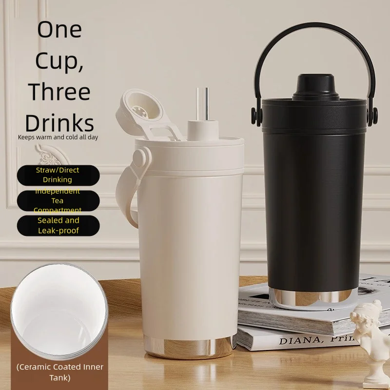 Ceramic Lined Insulated Cup for Female Students, Portable Dual Drink with Straw Handle, Coffee Cup, New Accompanying Cup
Ceramic Lined Insulated Cup for Female Students, Portable Dual Drink with Straw Handle, Coffee Cup, New Accompanying Cup