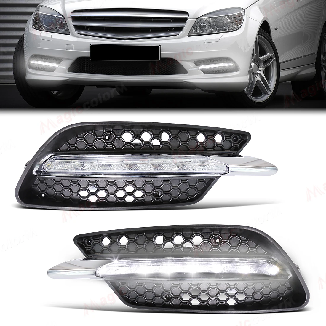 For Mercedes Benz W204 Sport AMG C300 C350 2008 2009 2010 2011 LED Daytime Running Lights DRL Front Bumper Headlights Daylights
For Mercedes Benz W204 Sport AMG C300 C350 2008 2009 2010 2011 LED Daytime Running Lights DRL Front Bumper Headlights Daylights