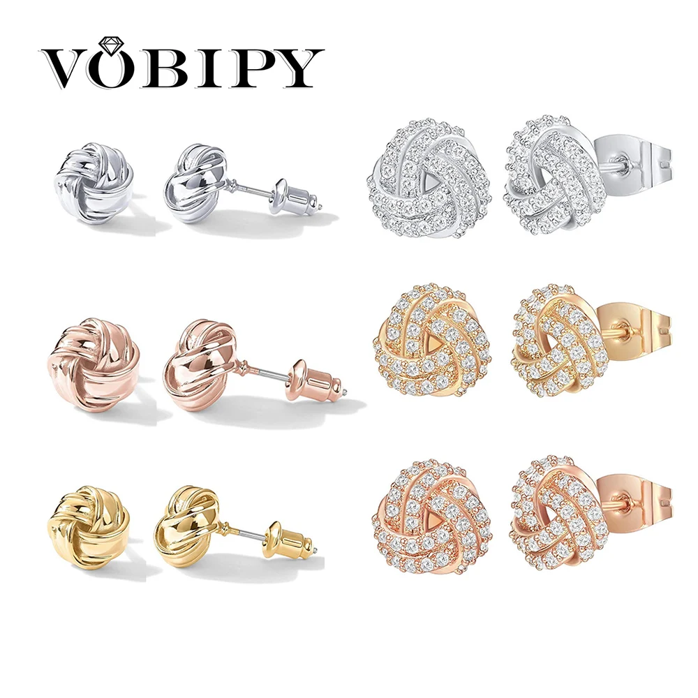 VOBIPY 14K Gold Plated S925 Sterling Silver Post Classic Love Knot Stud Earrings For Women Jewelry Party Anniversary Trendy Gift
VOBIPY 14K Gold Plated S925 Sterling Silver Post Classic Love Knot Stud Earrings For Women Jewelry Party Anniversary Trendy Gift