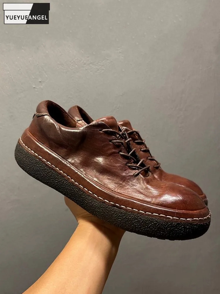 Vintage Male Business Work Horsehide Genuine Leather Low Cut Lace Up Round Toe Versatile Mens Outdoor Casual Comfortable Shoes
Vintage Male Business Work Horsehide Genuine Leather Low Cut Lace Up Round Toe Versatile Mens Outdoor Casual Comfortable Shoes