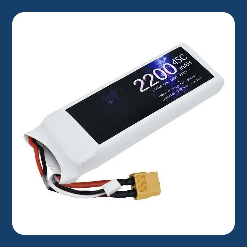 Сменная батарея Li-Po 2S 7.4V 2200mAh 45C для FPV-дронов и радиоуправляемых лодок: высокое качество, долговечность, высокая производительность
Сменная батарея Li-Po 2S 7.4V 2200mAh 45C для FPV-дронов и радиоуправляемых лодок: высокое качество, долговечность, высокая производительность