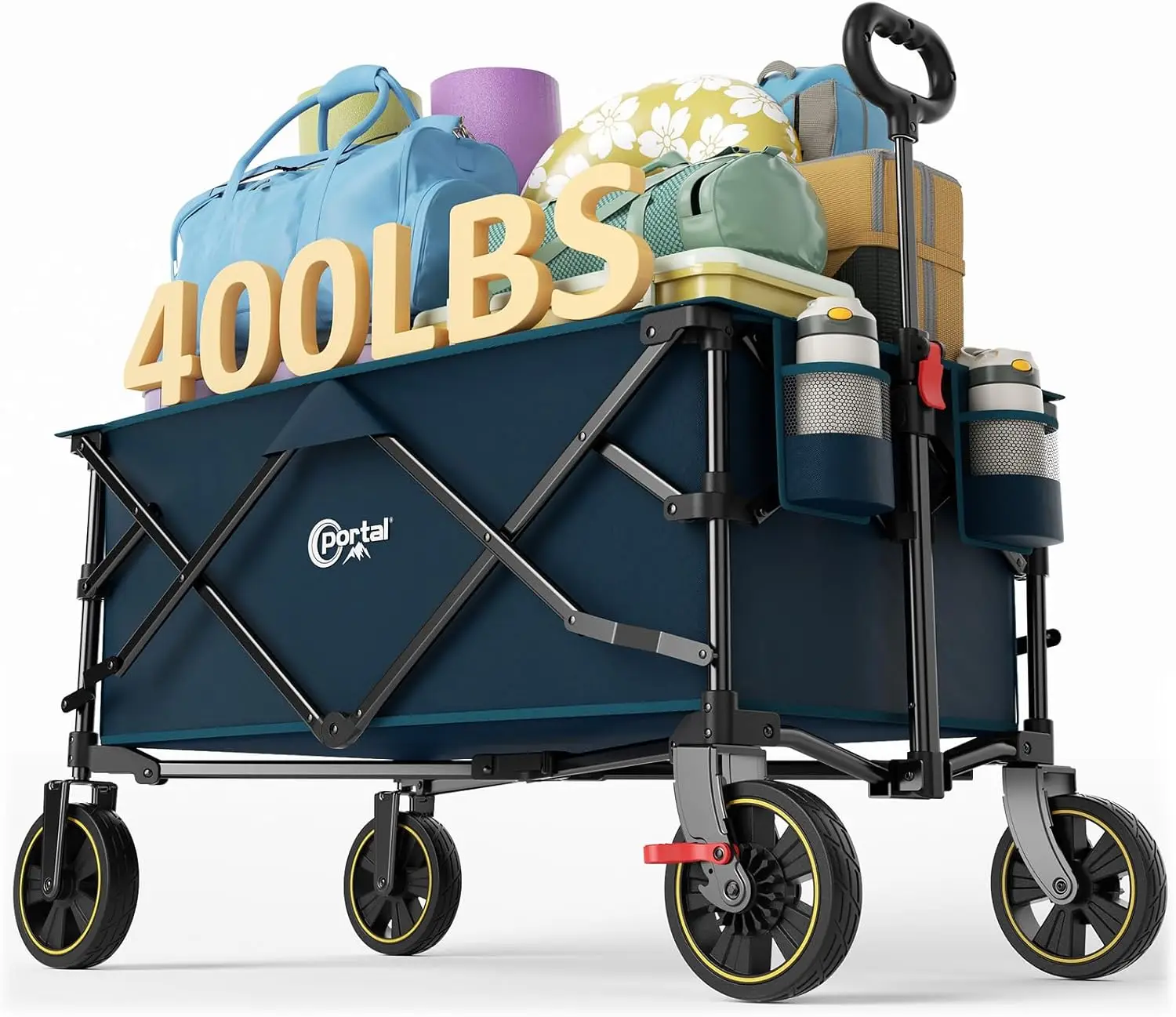 400lbs Heavy Duty Folding Wagon Cart with Wheels & Brake, Collapsible Utility Cart for Camping, Shopping, Garden, Beach, Blue
400lbs Heavy Duty Folding Wagon Cart with Wheels & Brake, Collapsible Utility Cart for Camping, Shopping, Garden, Beach, Blue