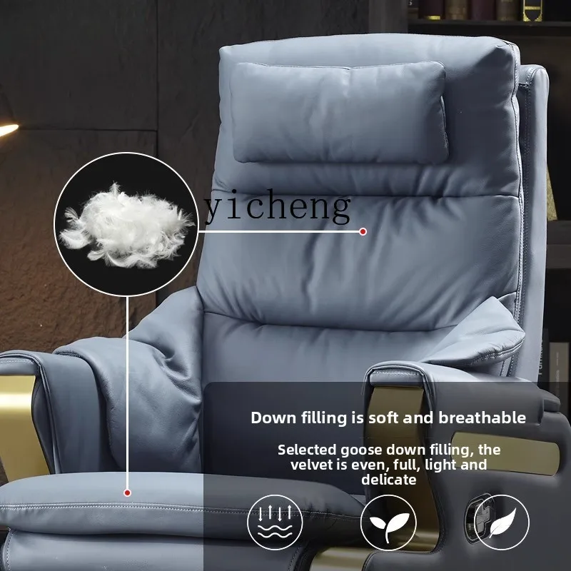 Electric Executive Chair Genuine Leather Reclining Luxury Home Computer Chair High-End Office Cowhide President Seat
Electric Executive Chair Genuine Leather Reclining Luxury Home Computer Chair High-End Office Cowhide President Seat
