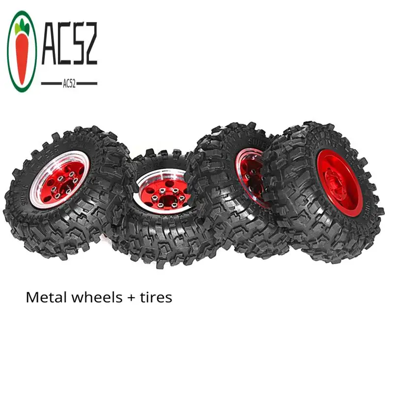 AC52-4Pcs 51Mm 1.0Inch Metal Beadlock Wheel Tire Set For 1/18 1/24 RC Crawler Car TRX4M SCX24 FCX24 Upgrade Parts
AC52-4Pcs 51Mm 1.0Inch Metal Beadlock Wheel Tire Set For 1/18 1/24 RC Crawler Car TRX4M SCX24 FCX24 Upgrade Parts