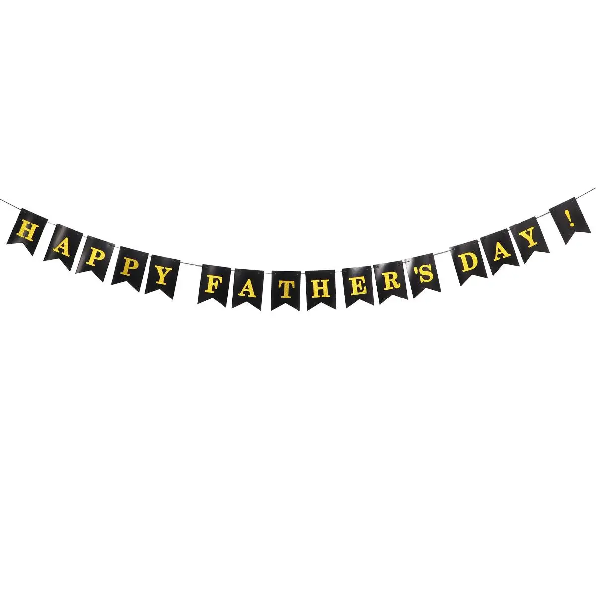 Black Fishtail Bunting Golden Letter Printing Banner Glitter Paper Hanging Garland Flag Photo Props Party Supplies for Fathers D
Black Fishtail Bunting Golden Letter Printing Banner Glitter Paper Hanging Garland Flag Photo Props Party Supplies for Fathers D