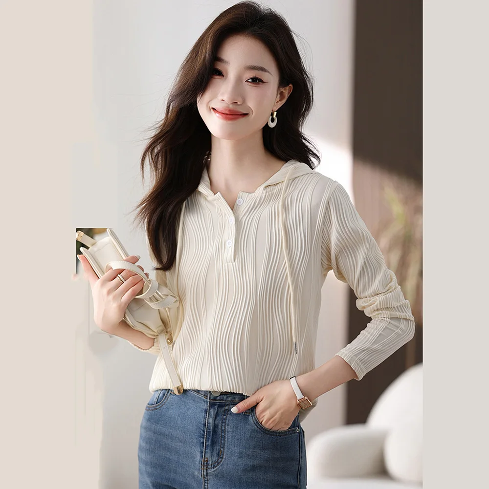 New Women Knitted Hoodies Spring Summer Fashion Hooded Long Sleeve Loose Pullover Tees Casual Solid Color Easy match T-shirt
New Women Knitted Hoodies Spring Summer Fashion Hooded Long Sleeve Loose Pullover Tees Casual Solid Color Easy match T-shirt