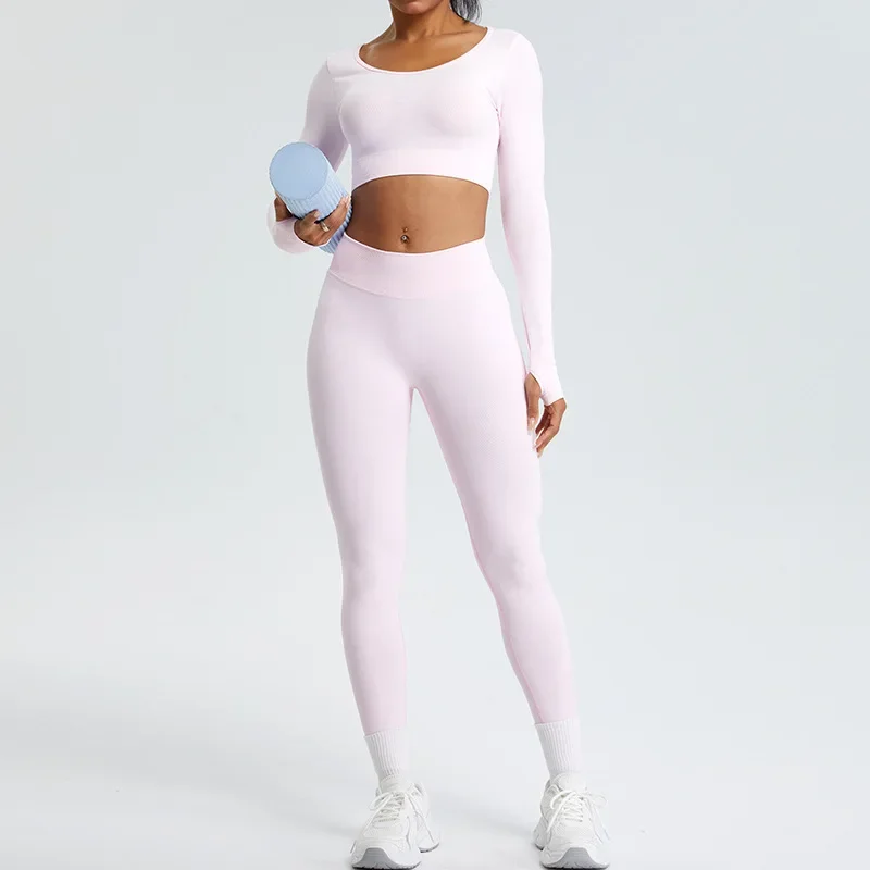 2PCS Yoga Set Women Sport Suit Long Sleeve Shirt Top with High Waist Leggings Fitness Suit Tracksuit Running Workout Clothes
2PCS Yoga Set Women Sport Suit Long Sleeve Shirt Top with High Waist Leggings Fitness Suit Tracksuit Running Workout Clothes