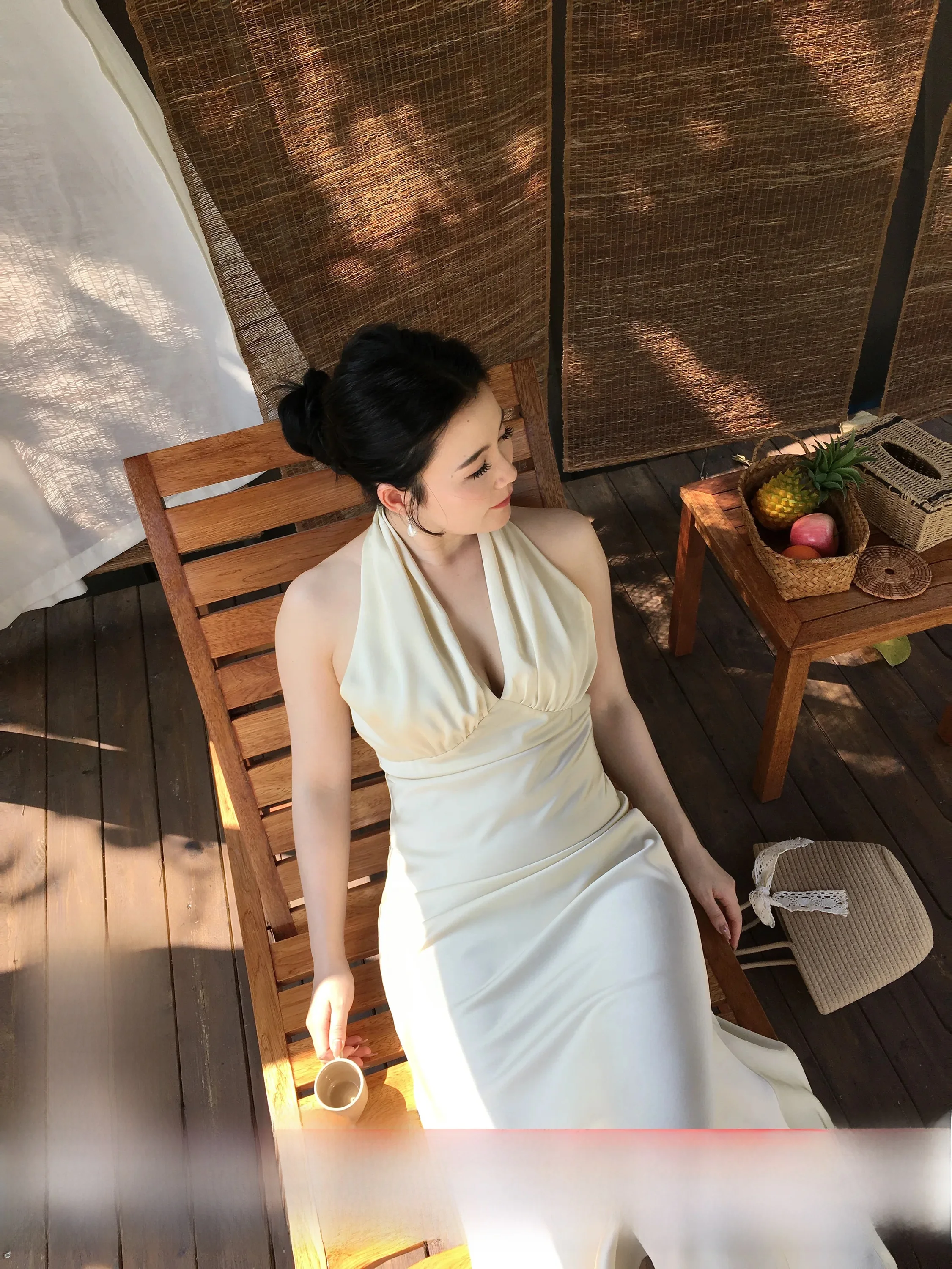 Mole Vintage Satin Backless Neck Hanging Long Dress French Style Slim Fit High Waist Beach Date Party Shopping Gown V Neck
Mole Vintage Satin Backless Neck Hanging Long Dress French Style Slim Fit High Waist Beach Date Party Shopping Gown V Neck