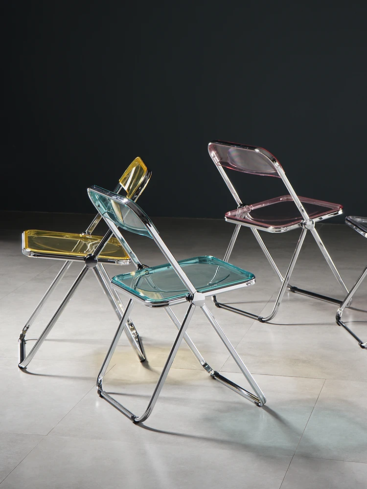 Dining Chairs Nordic Transparent Fold Backrest Chair Living Room Change Shoes Stool Acrylic Chairs For Kitchen Bedroom Furniture
Dining Chairs Nordic Transparent Fold Backrest Chair Living Room Change Shoes Stool Acrylic Chairs For Kitchen Bedroom Furniture