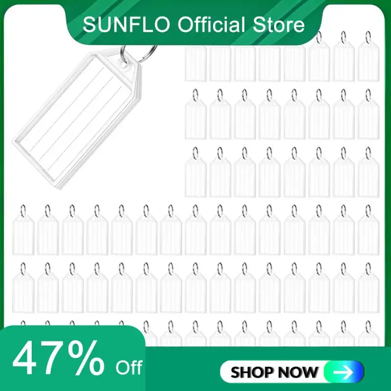 SUNFLO 200 шт. Бирки для ключей 2-дюймовые пластиковые бирки для ключей с линейкой, пустые бумажные этикетки, прозрачные крышки и идентификаторы предметов
SUNFLO 200 шт. Бирки для ключей 2-дюймовые пластиковые бирки для ключей с линейкой, пустые бумажные этикетки, прозрачные крышки и идентификаторы предметов