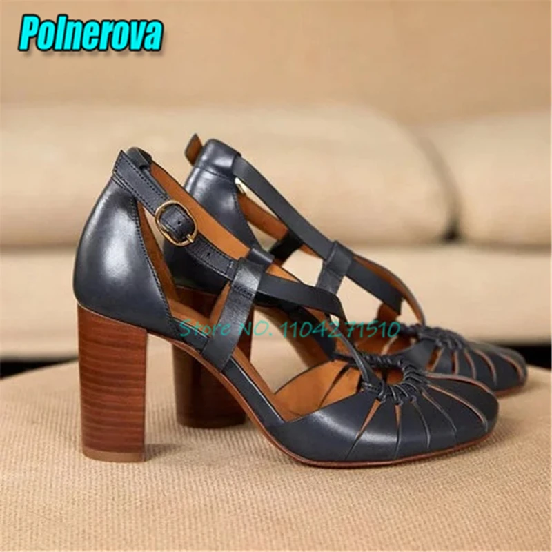 Summer Retro Woven Hollow Thick Heel Sandals for Women Round Toe Ankle Buckle High Heels Fashion New Comfortable Casual Shoes
Summer Retro Woven Hollow Thick Heel Sandals for Women Round Toe Ankle Buckle High Heels Fashion New Comfortable Casual Shoes