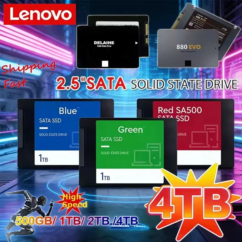 Твердотельный накопитель Lenovo 4 ТБ SSD, высокоскоростной, 500 ГБ, 1 ТБ, 2 ТБ, внутренний жесткий диск SATA3 2,5 дюйма для ноутбуков, микрокомпьютеров, настольных ПК
Твердотельный накопитель Lenovo 4 ТБ SSD, высокоскоростной, 500 ГБ, 1 ТБ, 2 ТБ, внутренний жесткий диск SATA3 2,5 дюйма для ноутбуков, микрокомпьютеров, настольных ПК