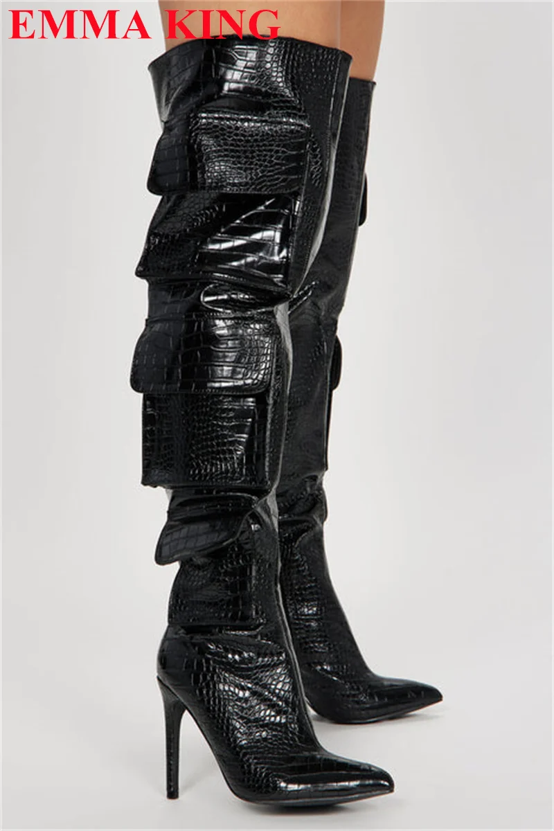 New Female Pocket Over The Knee Boots Fashion Pointed Toe High Heels Ladies Shoes Woman Winter Autumn Party Thigh High Boots
New Female Pocket Over The Knee Boots Fashion Pointed Toe High Heels Ladies Shoes Woman Winter Autumn Party Thigh High Boots