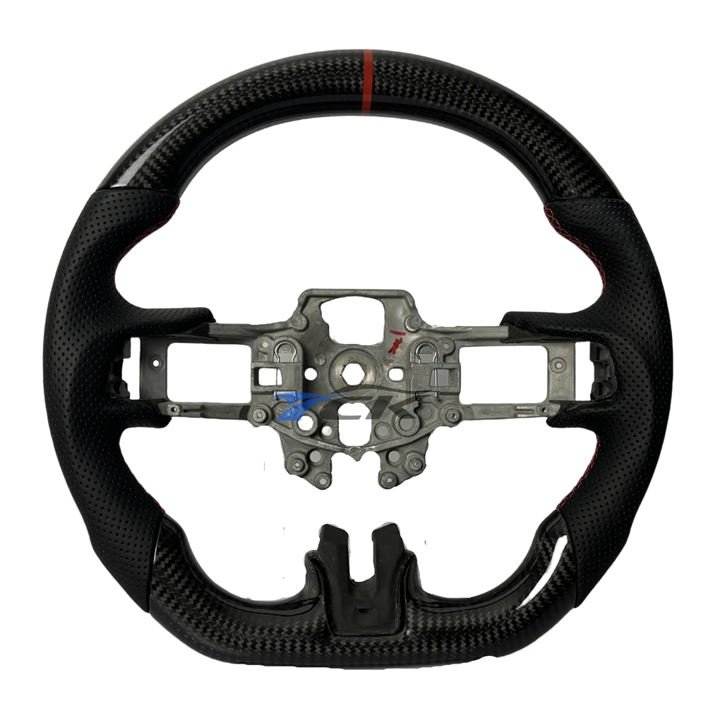 Customized Brand New Perforated Leather Carbon Fiber Steering Wheel Red Strip Fit For Mustang 2015 2016 2017 Auto Accessory
Customized Brand New Perforated Leather Carbon Fiber Steering Wheel Red Strip Fit For Mustang 2015 2016 2017 Auto Accessory