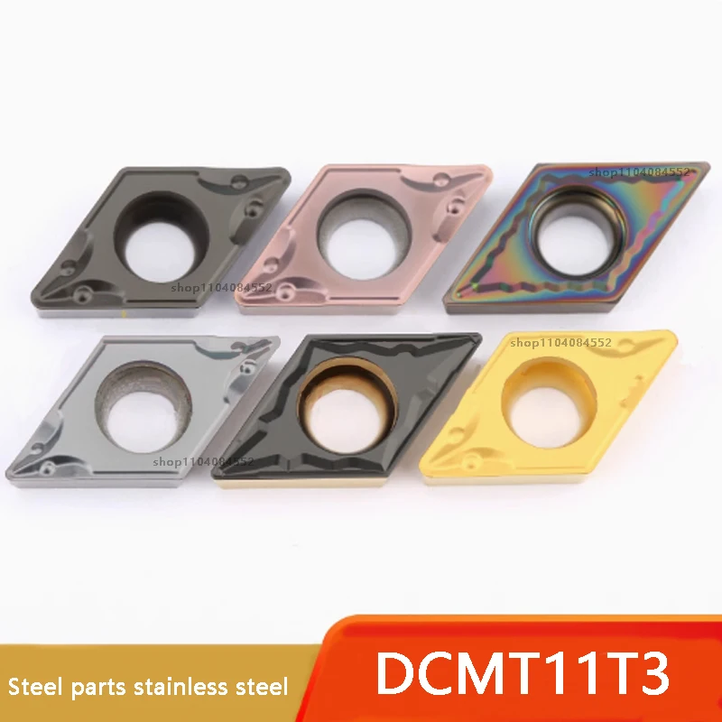 Diamond CNC inserts DCMT DCMT11T3 DCMT11T304 TM MP MV Lathe steel parts stainless steel DCMT11T308 outer circle inner hole knife
Diamond CNC inserts DCMT DCMT11T3 DCMT11T304 TM MP MV Lathe steel parts stainless steel DCMT11T308 outer circle inner hole knife