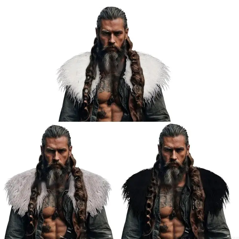 Medieval Faux Furs Shoulder For LARP Cosplay Cold Weather Outdoor Event 6XDA
Medieval Faux Furs Shoulder For LARP Cosplay Cold Weather Outdoor Event 6XDA