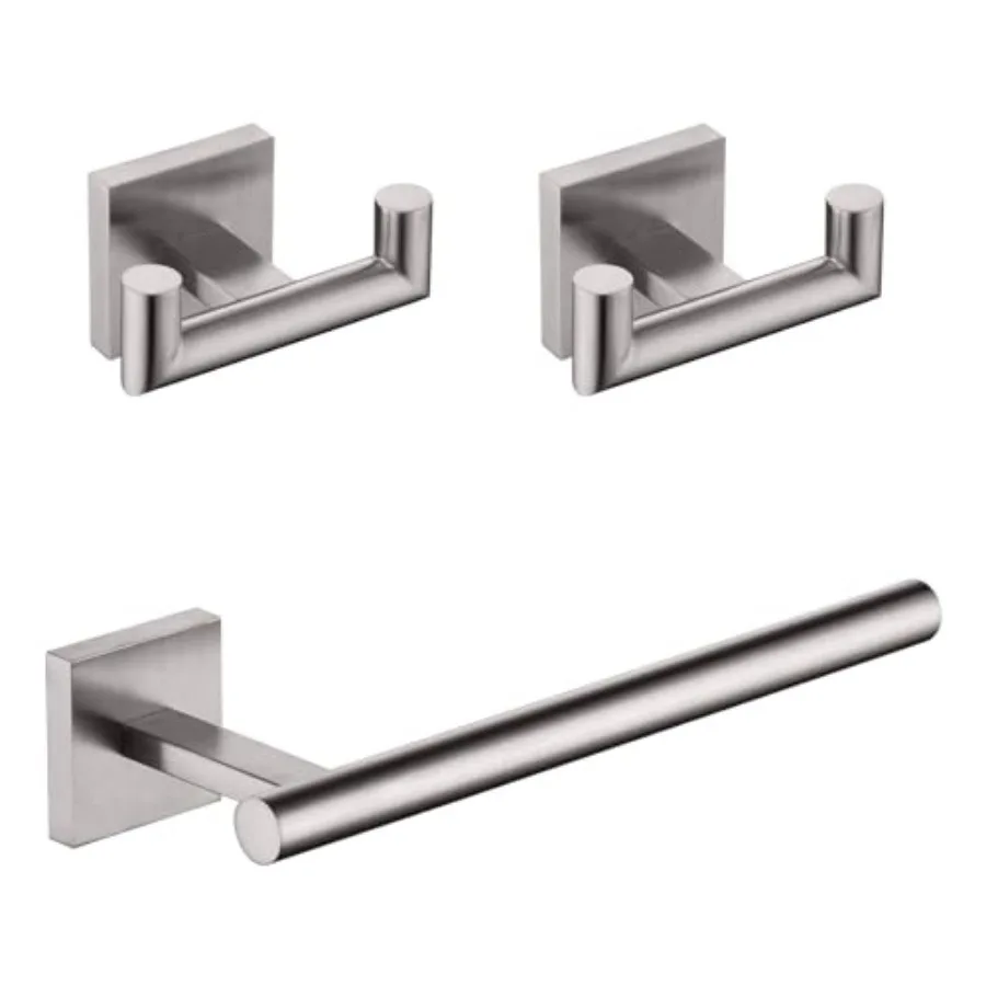 Towel Bar Bathroom Towel Holder Hand Towel Rails Robe Hook Bathroom Double Towel Coat Hooks Wall Mounted Brushed Nickel B3008BR
Towel Bar Bathroom Towel Holder Hand Towel Rails Robe Hook Bathroom Double Towel Coat Hooks Wall Mounted Brushed Nickel B3008BR