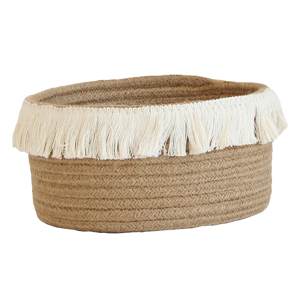 Jute Storage Basket Knitting Simple Northern Europe Style Storage Basket for Home (Medium Size Khaki)
Jute Storage Basket Knitting Simple Northern Europe Style Storage Basket for Home (Medium Size Khaki)
