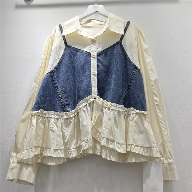 SuperAen 2026 Spring and Summer New European and American Style Women's Fashion Polo Collar Patchwork Contrasting Color Shirts
SuperAen 2026 Spring and Summer New European and American Style Women's Fashion Polo Collar Patchwork Contrasting Color Shirts