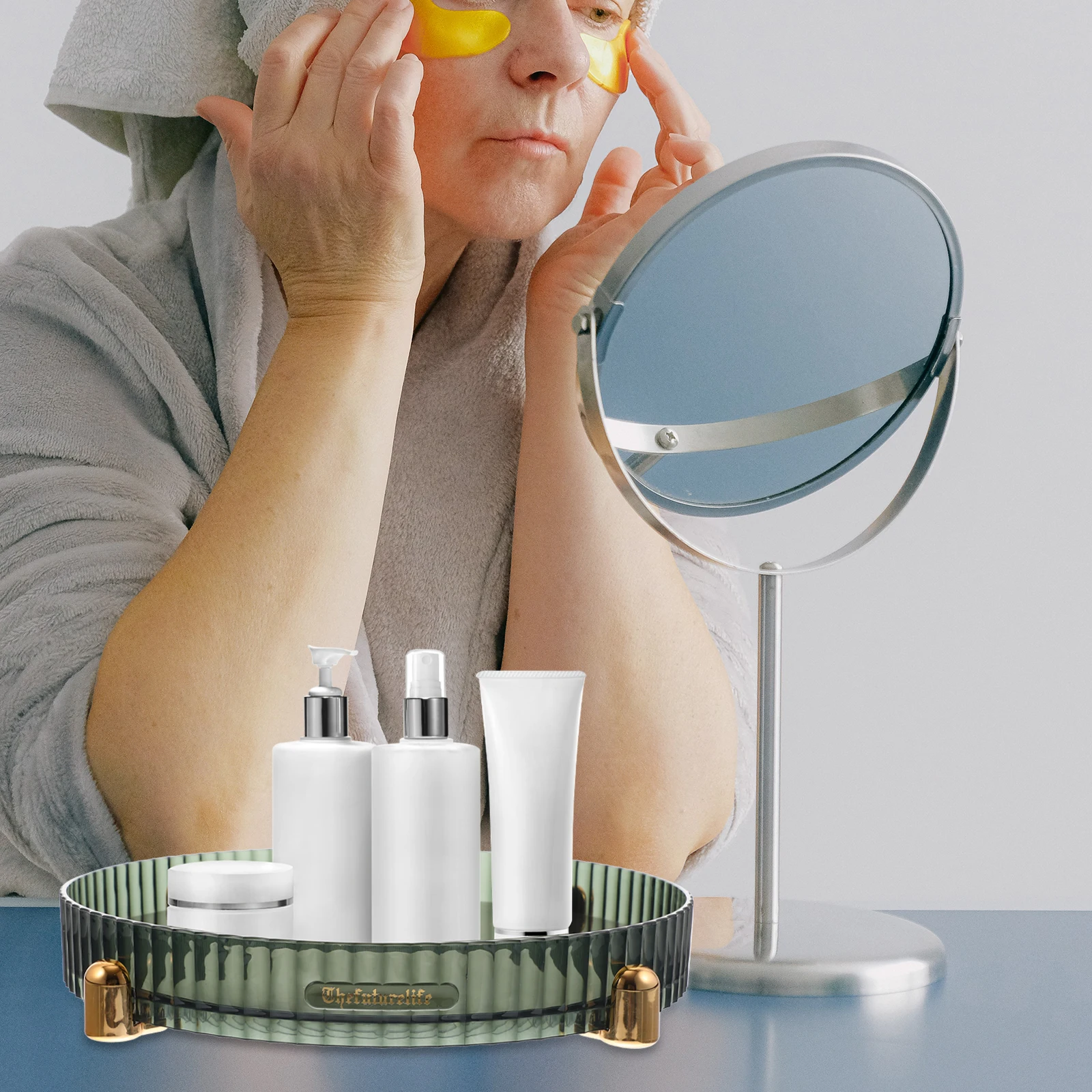 Makeup Organiser Rotating Transparent Rotary Storage Tray Shelf Organizer Countertop Rack
Makeup Organiser Rotating Transparent Rotary Storage Tray Shelf Organizer Countertop Rack