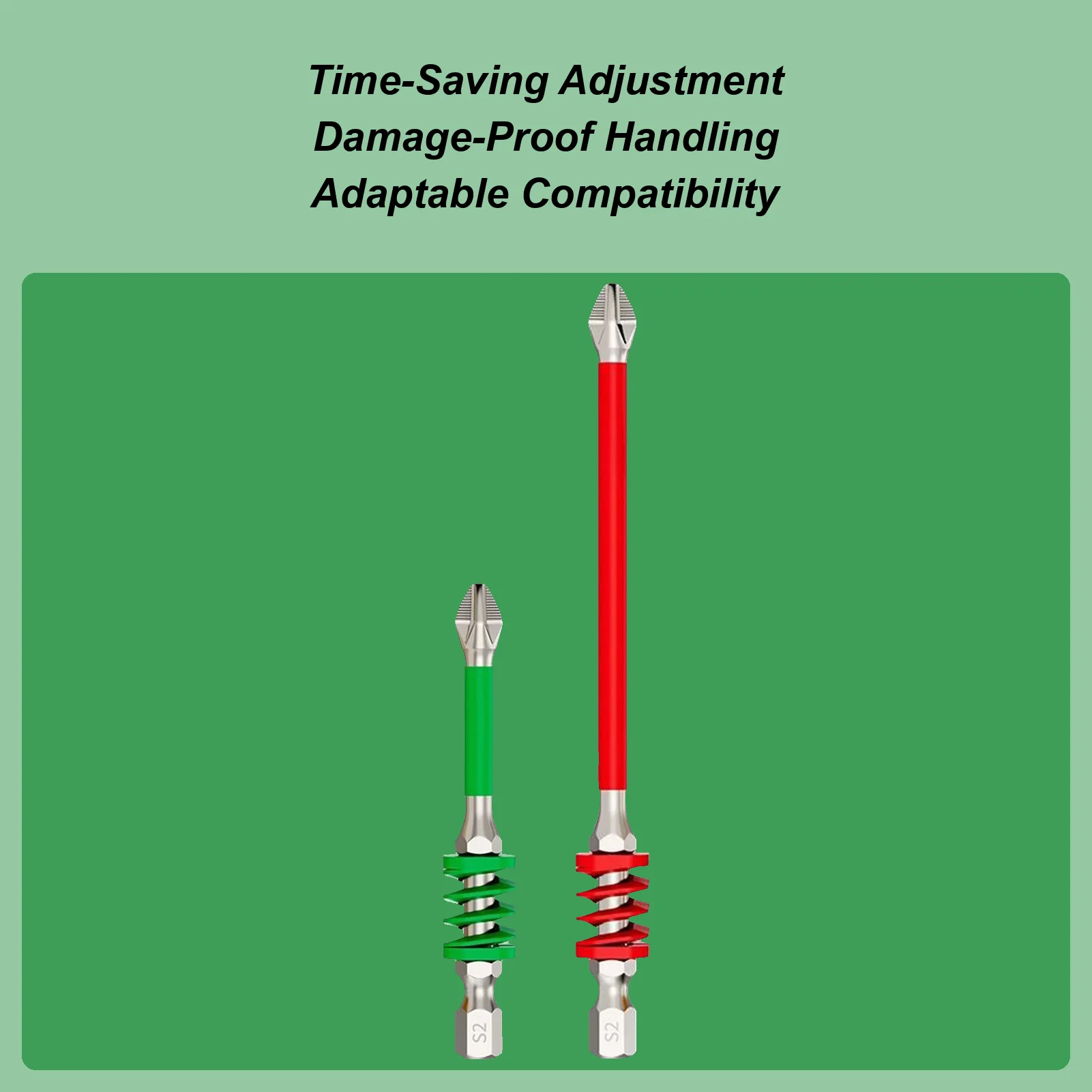 Magnetic Drill Bit Set 2 Pieces Magnetic Screwdriver Bits Tough Anti-Slip Tips With Spring For Household Technician Work
Magnetic Drill Bit Set 2 Pieces Magnetic Screwdriver Bits Tough Anti-Slip Tips With Spring For Household Technician Work
