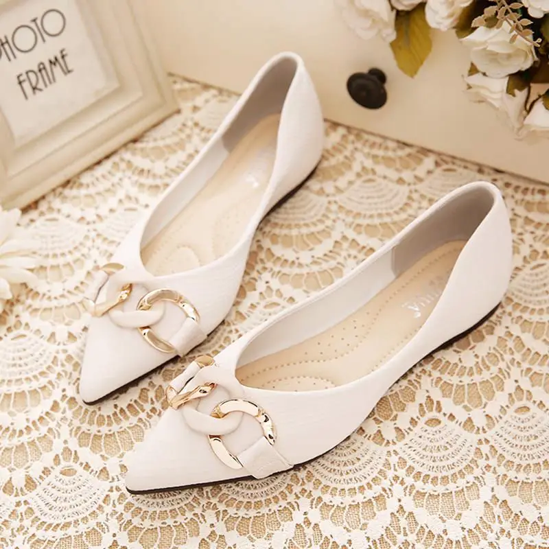 Ladies Pointed Toe Slip-On Flat Heel Soft Bottom Fashionable Korean Style Summer Bean Shoes Comfortable Casual Single Shoes
Ladies Pointed Toe Slip-On Flat Heel Soft Bottom Fashionable Korean Style Summer Bean Shoes Comfortable Casual Single Shoes