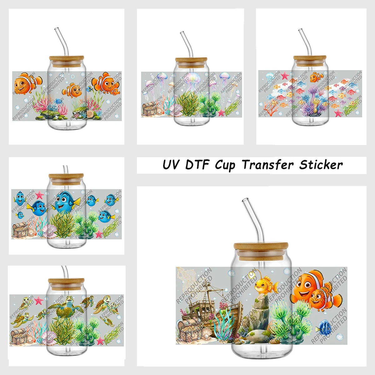 New Underwater Sea Fish Cartoon UV DTF Wrap Decals for 16oz Libbey Can Sea Animal Waterproof Rub On Tumbler Transfer Stickers
New Underwater Sea Fish Cartoon UV DTF Wrap Decals for 16oz Libbey Can Sea Animal Waterproof Rub On Tumbler Transfer Stickers