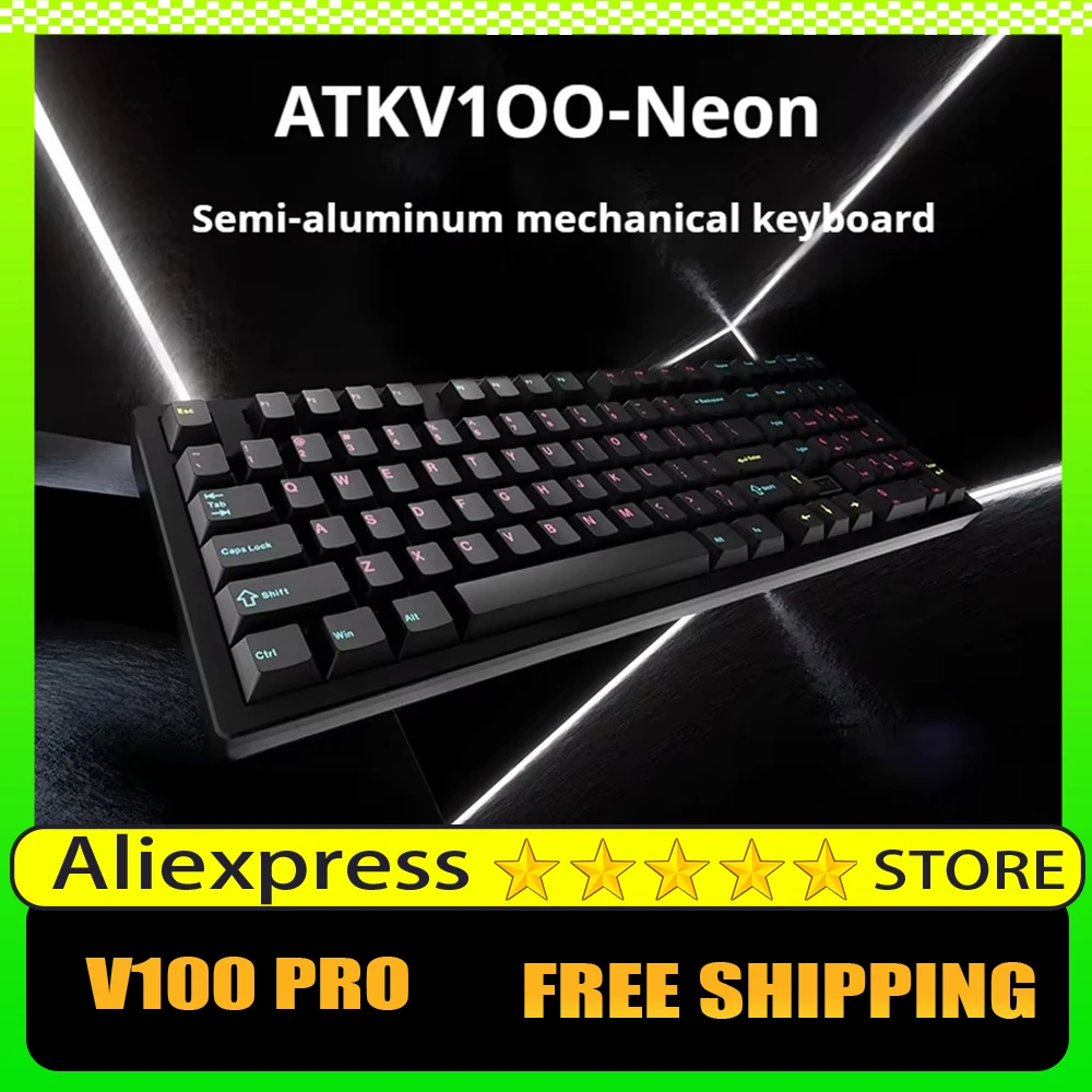 Atk Vgn V100 Mechanical Keyboard Hot Swap Gasket Structure Semi-Aluminum Alloy 8000mAh Tri-Mode Customized Gaming Keyboard Gifts 
Atk Vgn V100 Mechanical Keyboard Hot Swap Gasket Structure Semi-Aluminum Alloy 8000mAh Tri-Mode Customized Gaming Keyboard Gifts