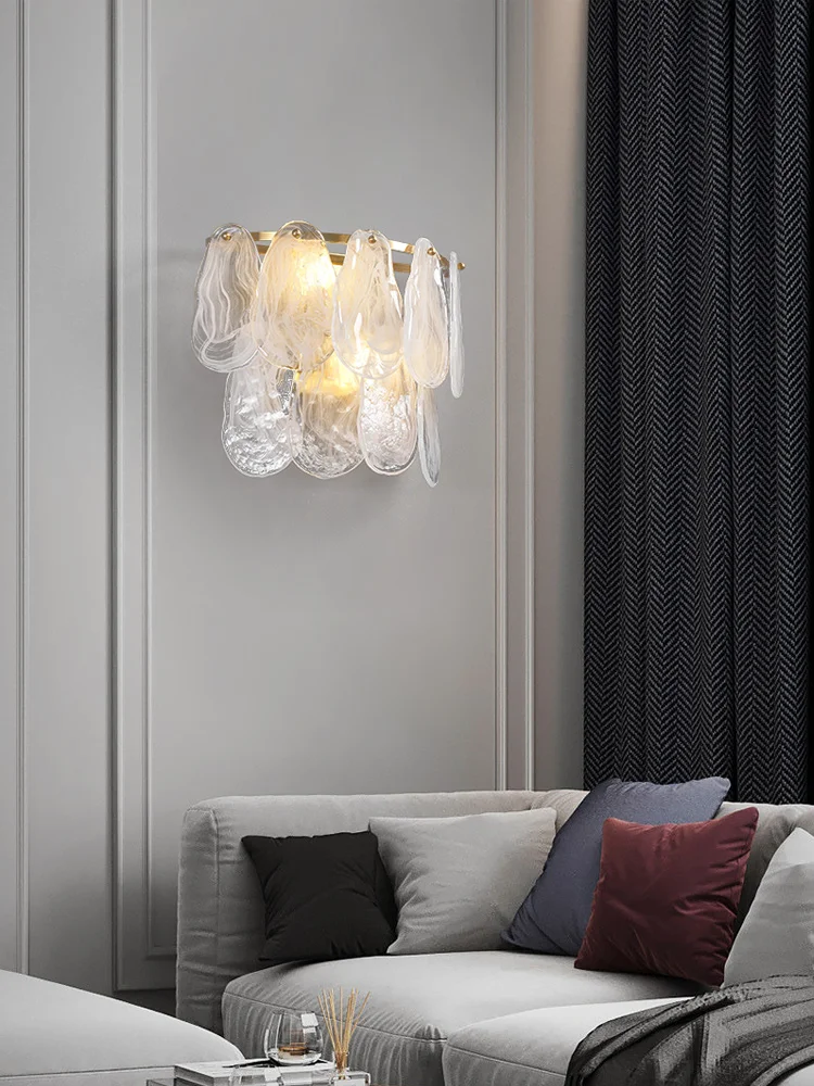 Postmodern Bedroom Wall Lamp Luxurious and Warm Bedside Lamp Living Room Background LED Wall All Copper Glass Lighting Fixture
Postmodern Bedroom Wall Lamp Luxurious and Warm Bedside Lamp Living Room Background LED Wall All Copper Glass Lighting Fixture