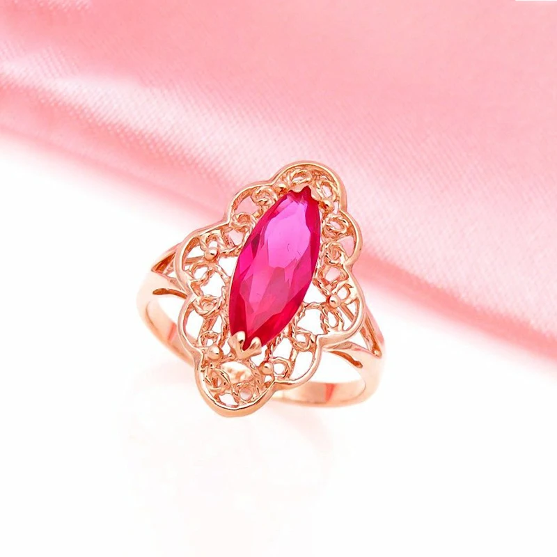 Позолоченное кольцо из розового золота с цветочным дизайном и красным камнем, модные украшения для женщин, роскошь, элегантность, премиум-качество
Позолоченное кольцо из розового золота с цветочным дизайном и красным камнем, модные украшения для женщин, роскошь, элегантность, премиум-качество