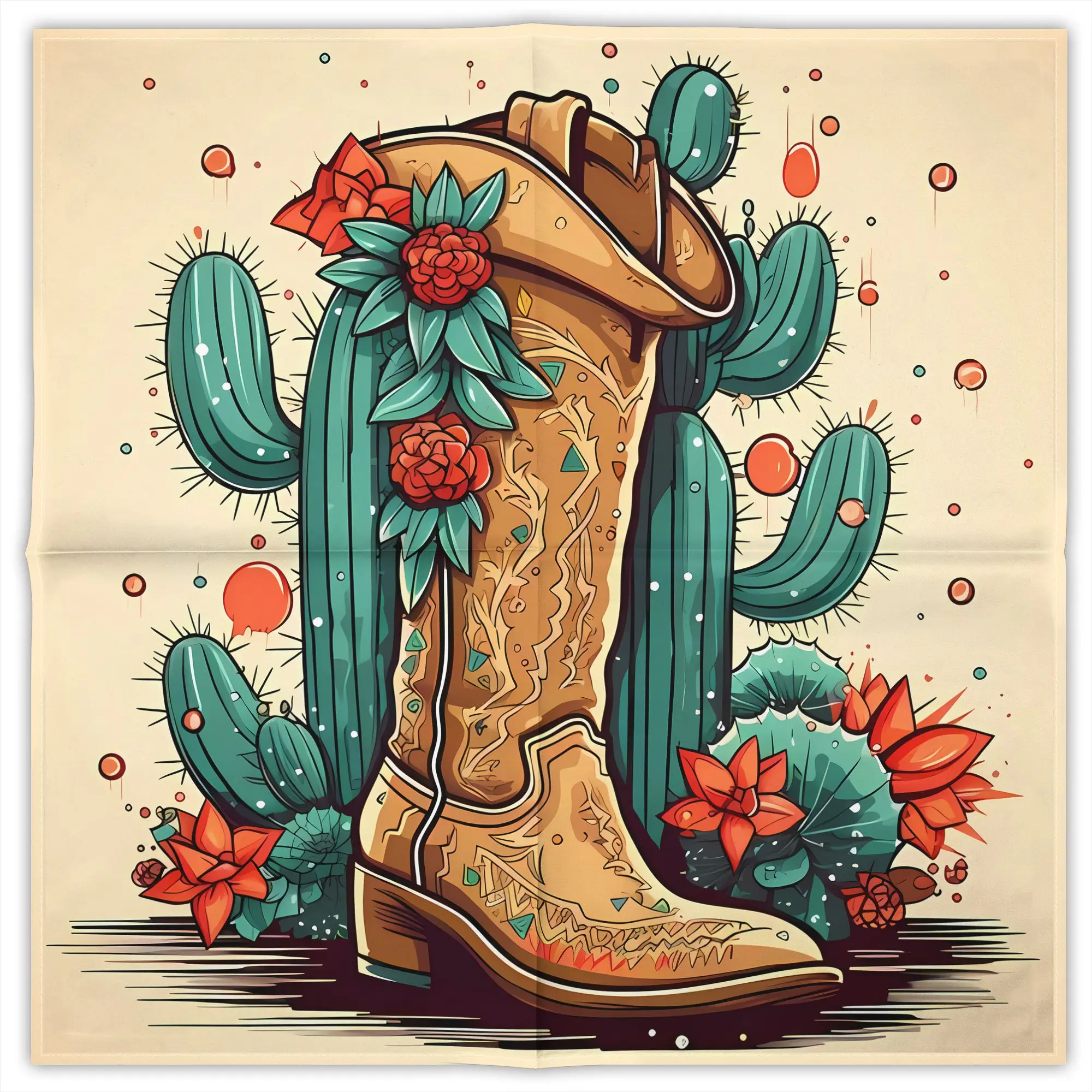 Wild Cowboy Boots Cactus in Western Mexico Fashion Square Scarf Decorative Polyester Printed Daily
Wild Cowboy Boots Cactus in Western Mexico Fashion Square Scarf Decorative Polyester Printed Daily
