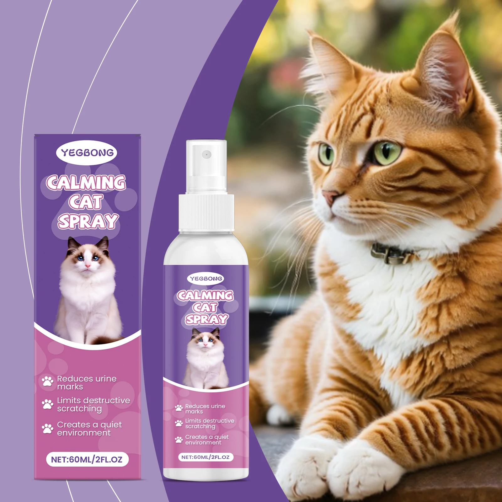 Cat Care Spray - Soothe Emotions, Prevent Scratching & Inappropriate Urination, Gentle Behavior Modification Spray
Cat Care Spray - Soothe Emotions, Prevent Scratching & Inappropriate Urination, Gentle Behavior Modification Spray