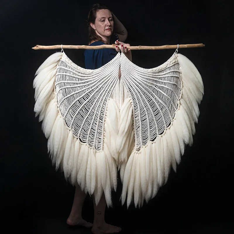 Bohemian hand-woven angel wings tapestry painting living room bedroom bedside folk tavern homestay decoration
Bohemian hand-woven angel wings tapestry painting living room bedroom bedside folk tavern homestay decoration