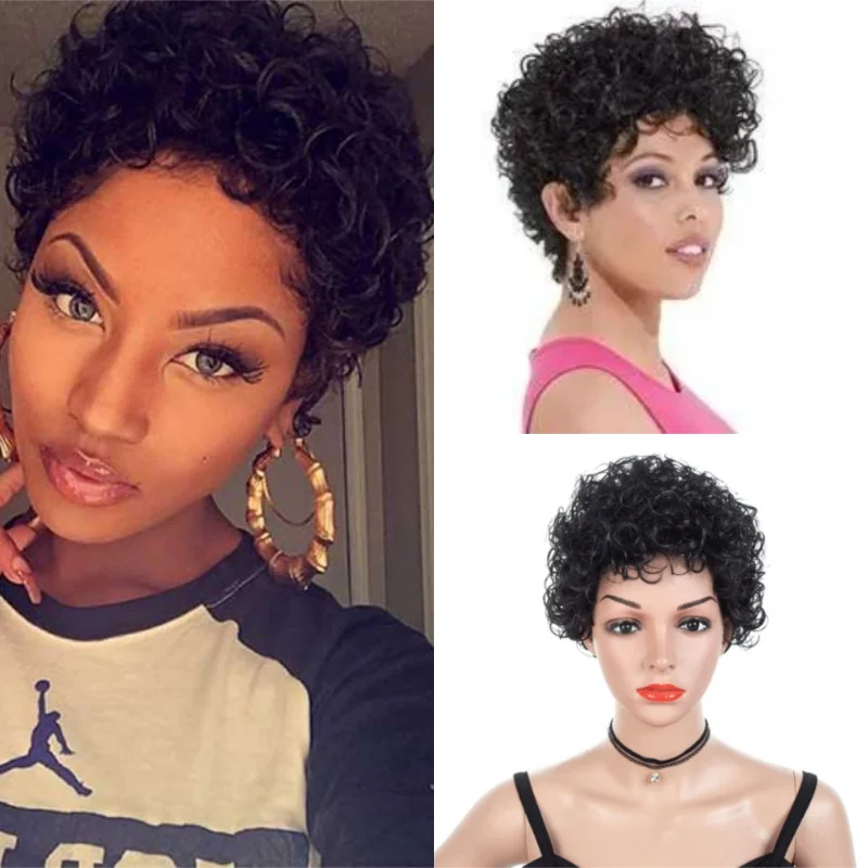 , African-style voluminous small curly , women's short fluffy , black wig
, African-style voluminous small curly , women's short fluffy , black wig