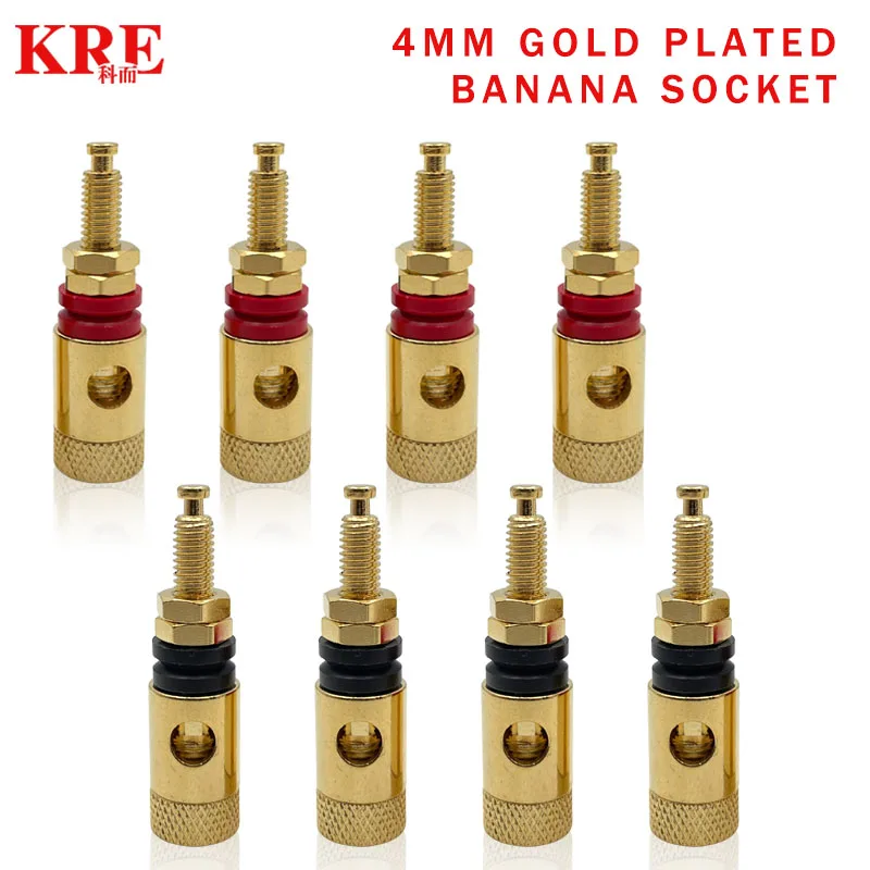 8Pcs Copper Speaker Socket Audio Speaker Terminal Connector Binding Post Amplifier Cupper Gold-plated Banana Socket
8Pcs Copper Speaker Socket Audio Speaker Terminal Connector Binding Post Amplifier Cupper Gold-plated Banana Socket