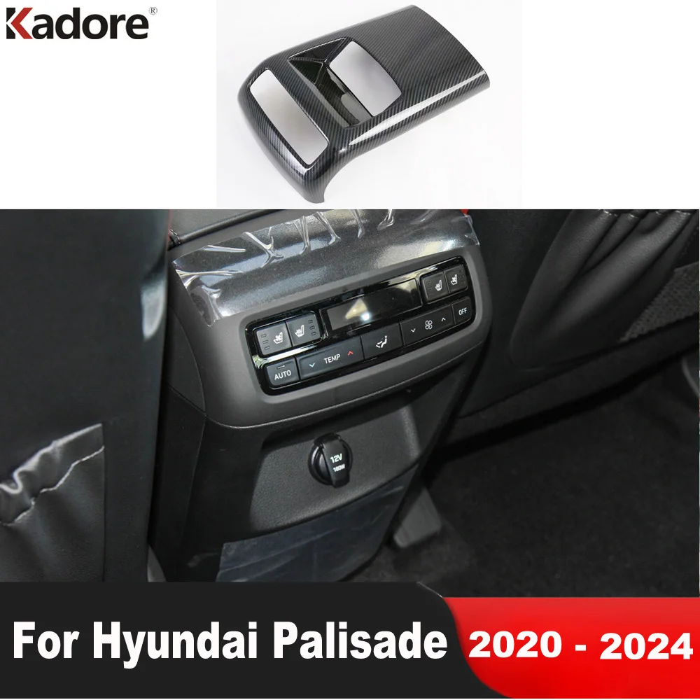 Car Armrest Box Rear Air Condition Vent Outlet Cover Trim For Hyundai Palisade 2020-2023 2024 Carbon Fiber Interior Accessories
Car Armrest Box Rear Air Condition Vent Outlet Cover Trim For Hyundai Palisade 2020-2023 2024 Carbon Fiber Interior Accessories
