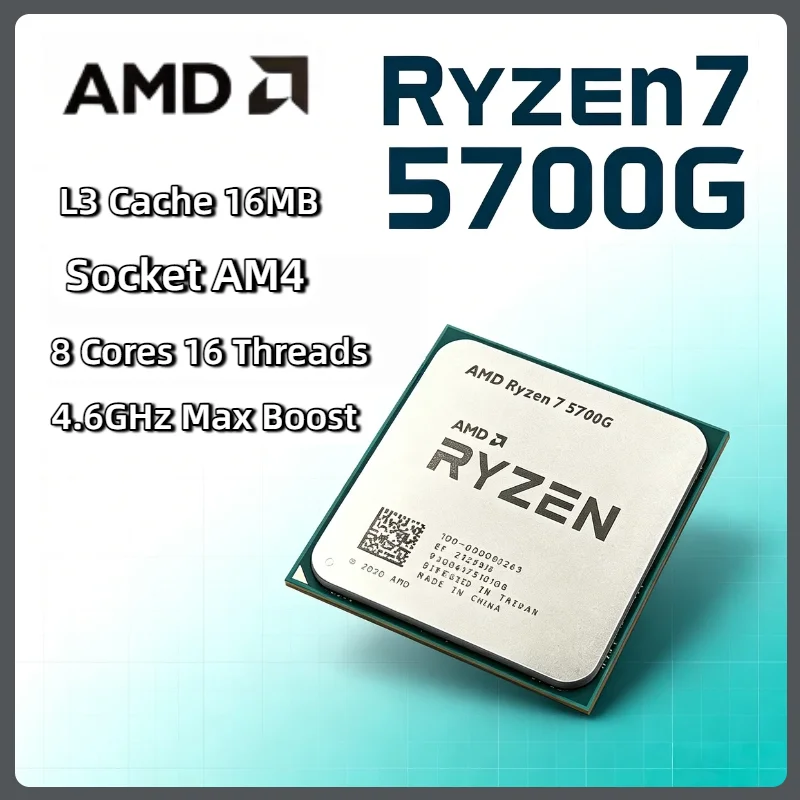 AMD Ryzen 7 5700G 100 Percent Brand New AMD R7 5700G CPU 4.6GHz 8 Core 16 Thread 16MB L3 Cache Socket AM4 Processor Tray No Fan
AMD Ryzen 7 5700G 100 Percent Brand New AMD R7 5700G CPU 4.6GHz 8 Core 16 Thread 16MB L3 Cache Socket AM4 Processor Tray No Fan
