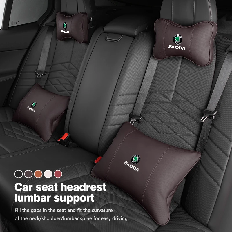 For Skoda Leather Car Headrest Lumbar Support Cushion Perforated Pillow Rapid MK3 Derivative VisionS Yeti Scala Enyaq-iV
For Skoda Leather Car Headrest Lumbar Support Cushion Perforated Pillow Rapid MK3 Derivative VisionS Yeti Scala Enyaq-iV