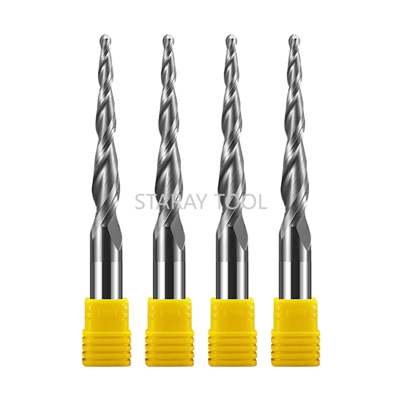 HRC58 коническая сферическая концевая фреза с двойной спиральной канавкой, фреза с ЧПУ для меди/алюминия, рельефная резьба, деревообрабатывающий гравировальный инструмент
HRC58 коническая сферическая концевая фреза с двойной спиральной канавкой, фреза с ЧПУ для меди/алюминия, рельефная резьба, деревообрабатывающий гравировальный инструмент