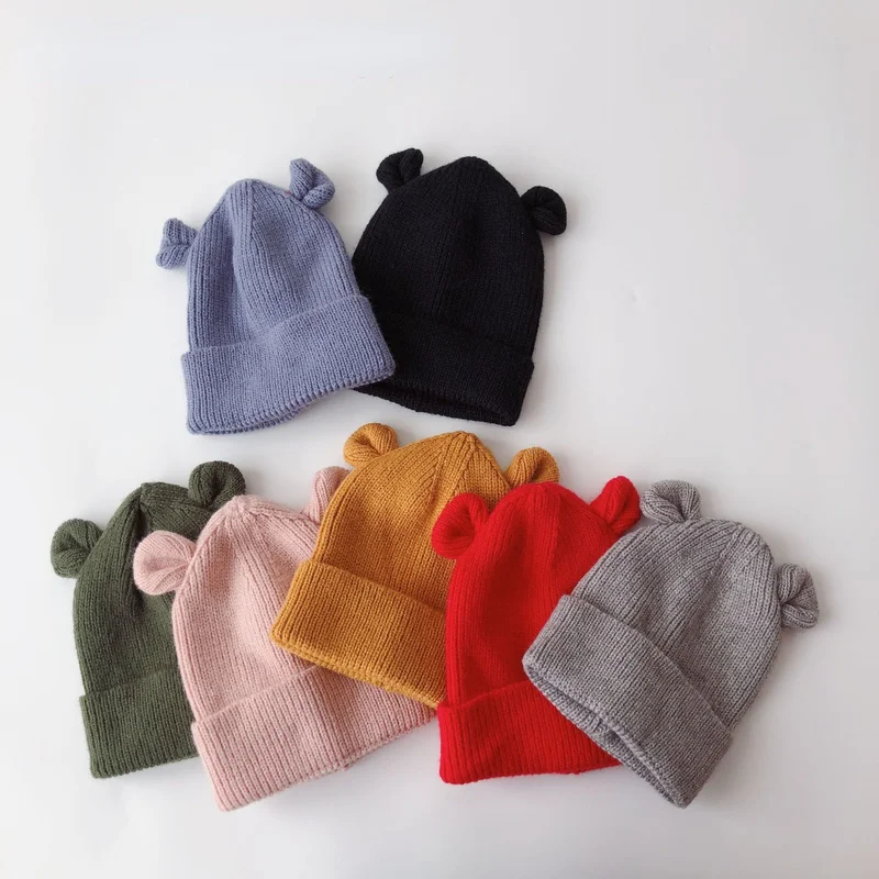 Cute Cartoon Bear Ear Baby Hat Winter Soft Warm Knitted Boy Girl Hats Beanie Solid Color Infant Toddler Cap Bonnet Kids Caps
Cute Cartoon Bear Ear Baby Hat Winter Soft Warm Knitted Boy Girl Hats Beanie Solid Color Infant Toddler Cap Bonnet Kids Caps
